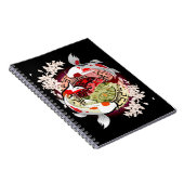 Carnet Beau Art Japonais Fleur Koi Fish (Côté Droit)