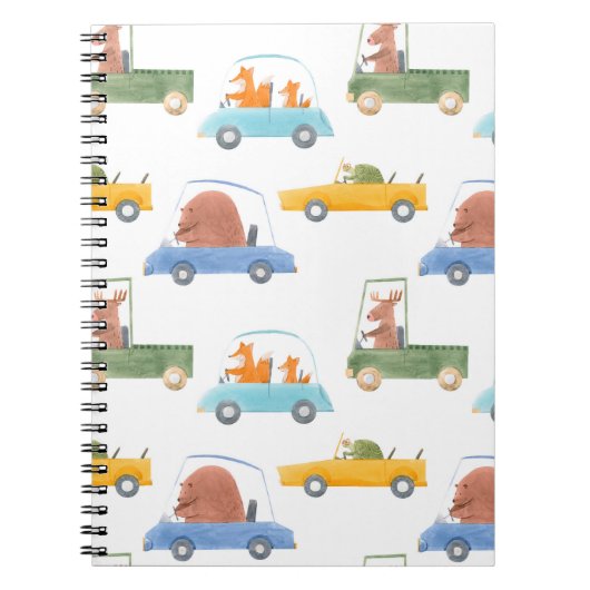 Carnet Beau bébé motif sans soudure avec mignonette (Devant)