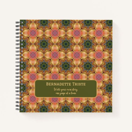 Carnet Beau bijou tonique Nom personnalisé dire étoile (Devant)