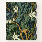 Carnet Beau Bleu Vert Art Nouveau Chat Drôle (Dos)