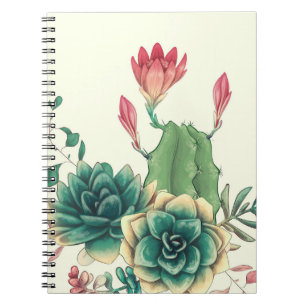 Carnet Beau Cactus À Fleur