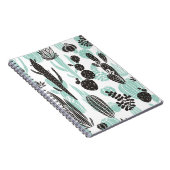 Carnet Beau cactus dessinés à la main doodé sans couture (Côté Droit)