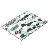 Carnet Beau cactus dessinés à la main doodé sans couture (Côté gauche)