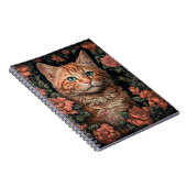 Carnet Beau chaton au gingembre et fleurs (Côté Droit)