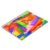 Carnet Beau collage abstrait coloré frais (Côté gauche)