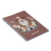 Carnet Beau collie entouré de fleurs - (Côté Droit)