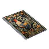 Carnet Beau Coq Vintage William Morris Inspiré (Côté Droit)