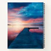 Carnet Beau coucher de soleil sur un lac de Calme (Dos)