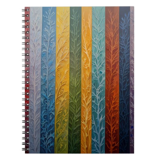 Carnet Beau cristal de glace multicolore plissé (Devant)