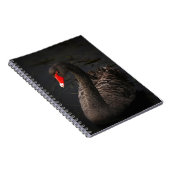 Carnet Beau cygne noir avec un bec rouge vif (Côté Droit)