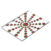 Carnet Beau Drapeau circulaire kenyan : Un design radial (Côté gauche)