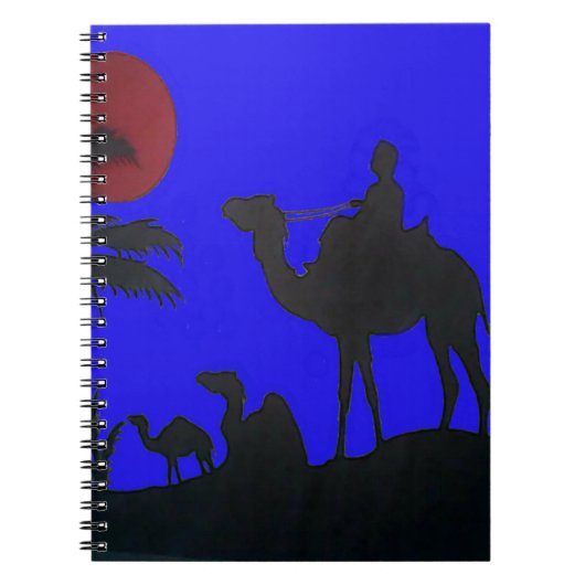 Carnet Beau Extraordinaire Sunset Camel Safari Art Imprim (Devant)