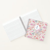 Carnet Beau Fleur sauvage Aquarelle Motif Monogramme (Intérieur)