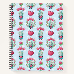 Carnet Beau Floral Mason Jar Hearts Motif