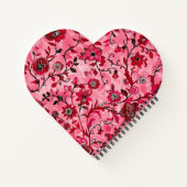 Carnet Beau floral personnalisé rouge (Dos)