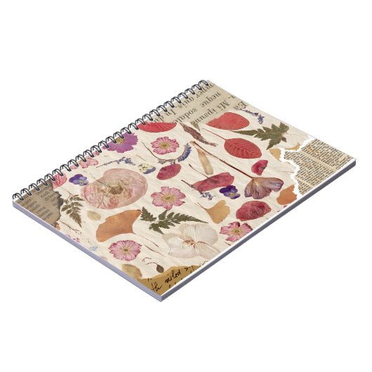 Carnet Beau Floral Pressé (Côté gauche)