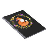 Carnet Beau Fox Floral Wreath Papillon mou (Côté Droit)