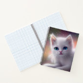 Carnet Beau Imaginaire blanc Fluffy Chat (Intérieur)