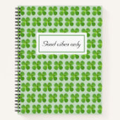 Carnet Beau Jade Tree Feuilles verts sur vert clair (Devant)