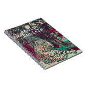 Carnet Beau Jaguar Illustration Monogramme (Côté Droit)