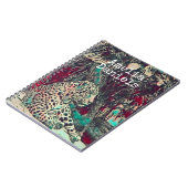 Carnet Beau Jaguar Illustration Monogramme (Côté gauche)