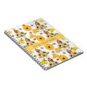 Carnet Beau Jardin Bee Motif de tournesol (Côté Droit)