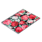 Carnet Beau jardin de roses rouges (Côté gauche)