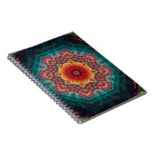 Carnet Beau kaléidoscope à fleurs multicolores motif (Côté Droit)