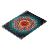 Carnet Beau kaléidoscope à fleurs multicolores motif (Côté gauche)