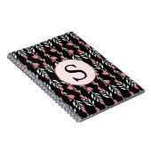 Carnet Beau Monogramme de vigne Rose (Côté Droit)