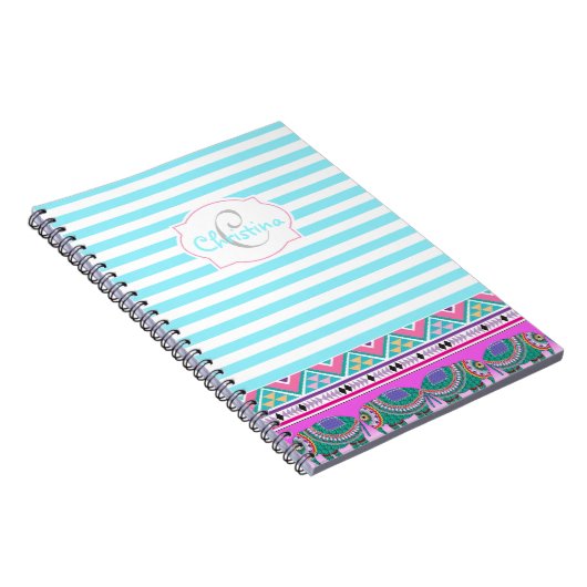 Carnet Beau Monogramme d'éléphant orné (Côté Droit)