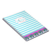 Carnet Beau Monogramme d'éléphant orné (Côté Droit)