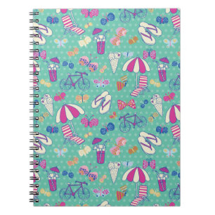 Carnet Beau Motif aux éléments d'été