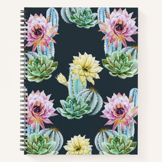 Carnet Beau Motif Cactus (Devant)