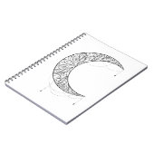 Carnet Beau Motif de design Mandala Moon (Côté gauche)