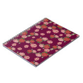 Carnet beau motif de fleurs (Côté gauche)