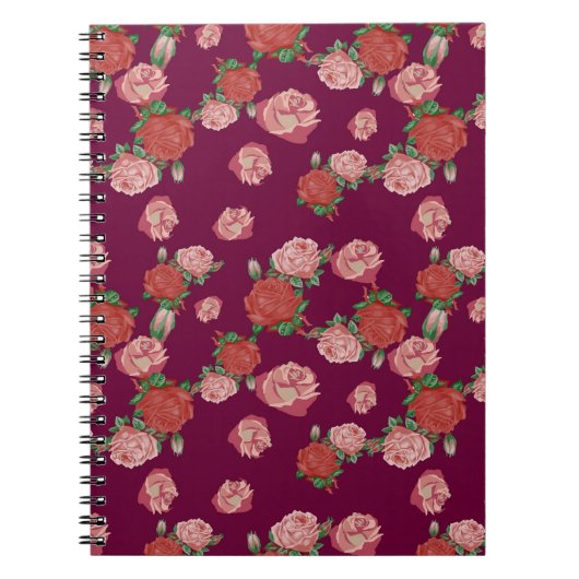 Carnet beau motif de fleurs (Devant)