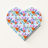 Carnet Beau motif de fleurs et de feuilles (Dos)