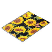 Carnet Beau motif de tournesols (Côté gauche)