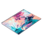 Carnet Beau motif futuriste multicolore froid. Abst (Côté gauche)