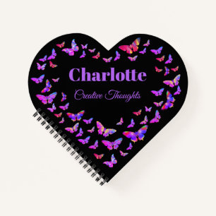 Carnet Beau motif papillon personnalisé