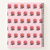 Carnet Beau Motif rose rose (Dos)