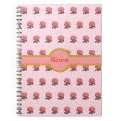Carnet Beau Motif rose rose (Devant)