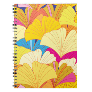 Carnet Beau motif Vintage sans couture de jaune
