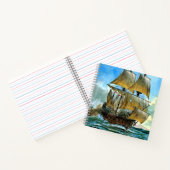 Carnet beau navire à quatre mâts (Intérieur)