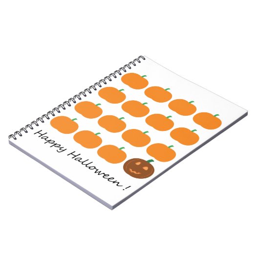 Carnet Beau Patch Citrouille Halloween (Côté gauche)