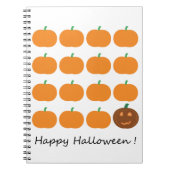 Carnet Beau Patch Citrouille Halloween (Devant)