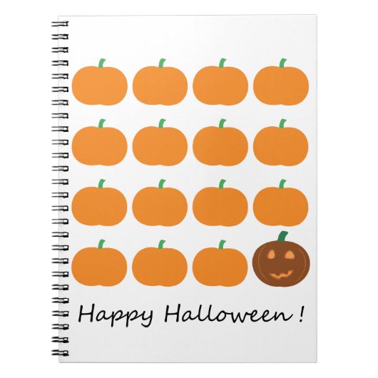 Carnet Beau Patch Citrouille Halloween (Devant)
