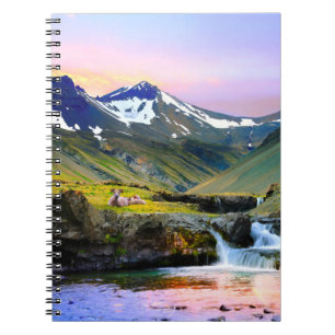 Carnet Beau paysage de paysage de l'Islande