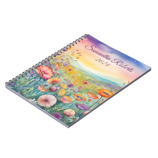 Carnet Beau Paysage Fleurs (Côté gauche)